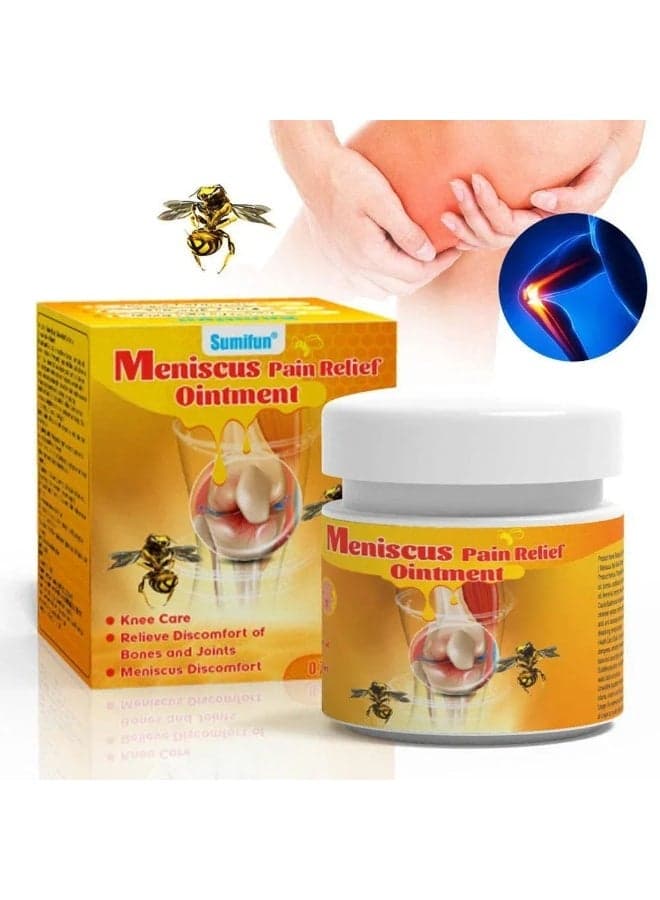 Knee and Joint Meniscus Pain Relief Ointment, Herbal Bone Care Cream Helps Ease Arthritis Pain, Sports Injuries and Daily Joint Discomfort, Gentle on Skin and Easy to Use – 20g