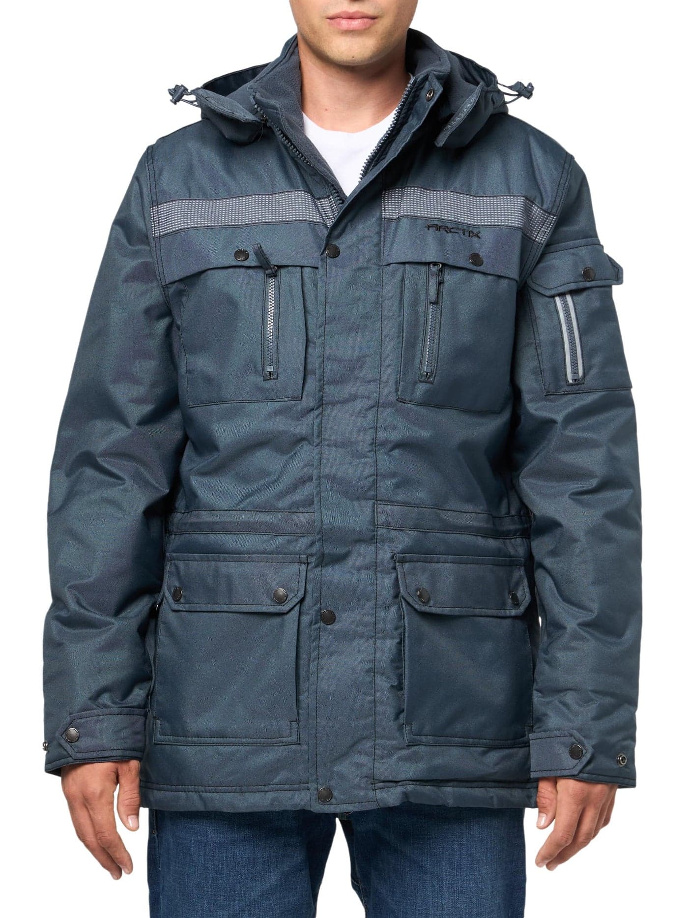 Arctix Men's Performance Tundra Jacket With Added Visibility, Steel, Small