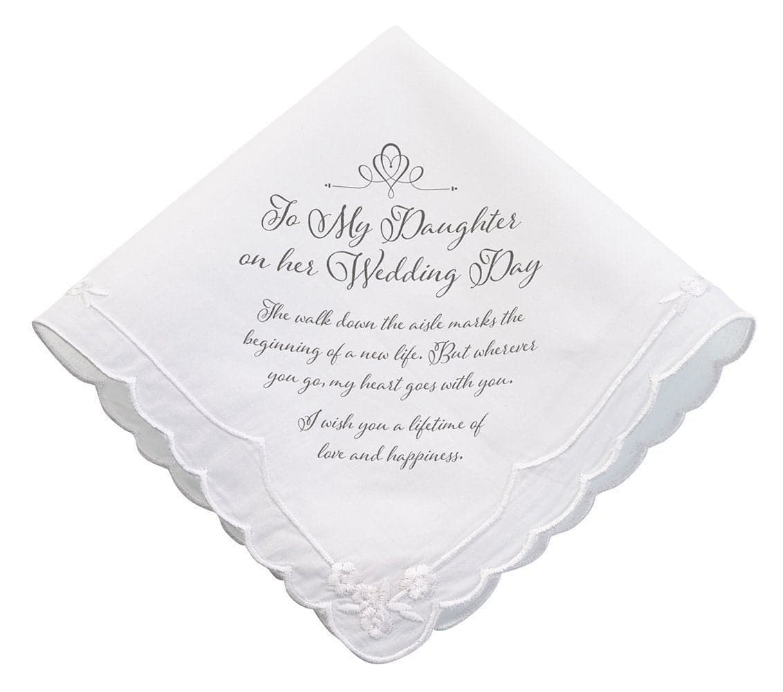 Lillian Rose mens Lillian Rose Daughter Verse Wedding Gift Keepsake Hankie Multicolour One Size US 65