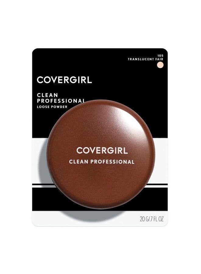 Professional Loose Finishing Powder, Translucent Fair, 0.7 Fl Oz, Sets Makeup, Controls Shine, Won't Clock Pores, Small Compact, Lightweight Formula