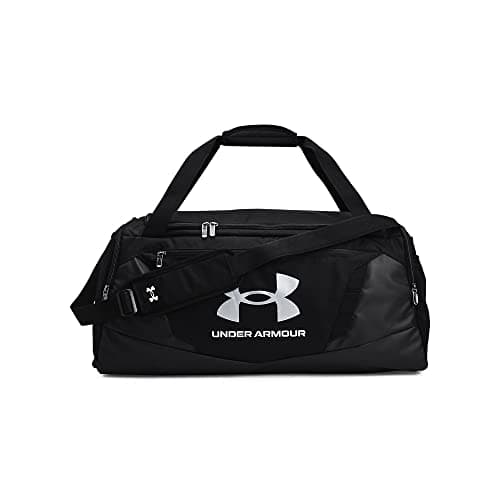 Under Armour unisexadult Undeniable 50 DuffleLarge Black 001Metallic Silver One Size Fits Most