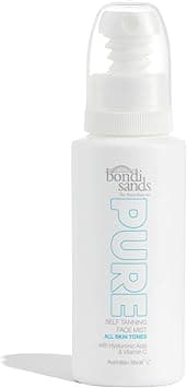 Bondi Sands PURE SelfTanning Face Mist Hydrating Lightweight Formula Gives a Natural Golden Glow Enriched with Hyaluronic Acid Vitamin C and Vitamin E Vegan Cruelty Free 70 mL236 Oz