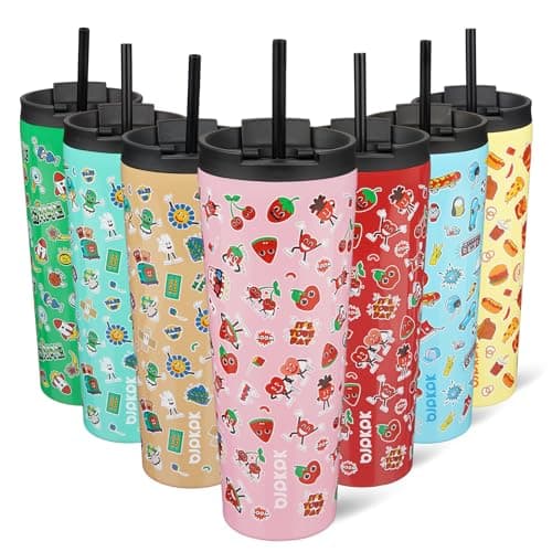 BJPKPK 26oz Stainless Steel Insulated Tumbler With lid And Straw Travel Coffee Thermal Tumblers Cup For Women And Men,Passionate Pink