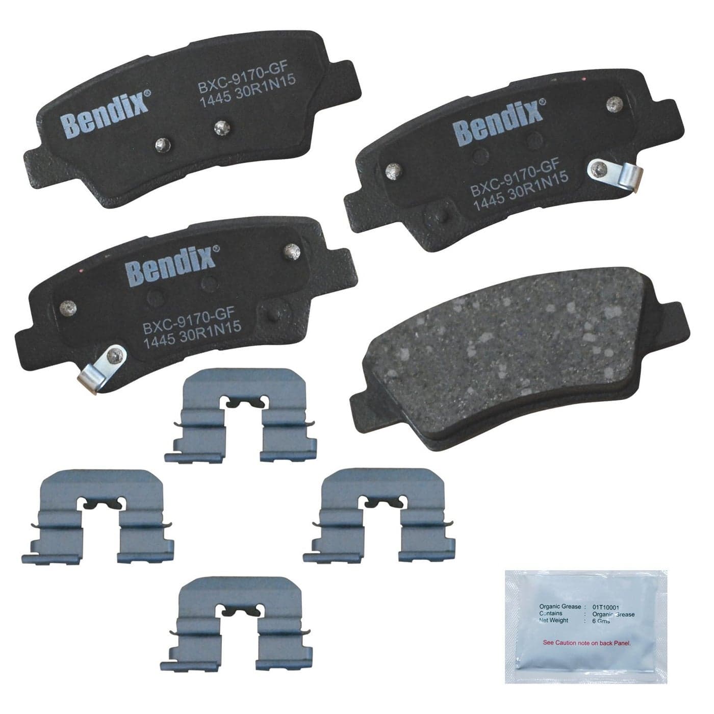 Bendix Priority1 CFC1445 Ceramic Rear Brake Pads for Hyundai Azera 20172012 Sonata 20152011 Kia Optima 20162011