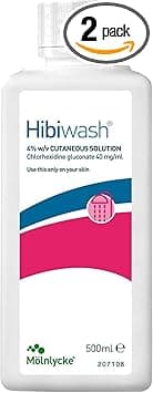 HiBiScrub Antibacterial Skin Cleanser 500 ml Pack of 2