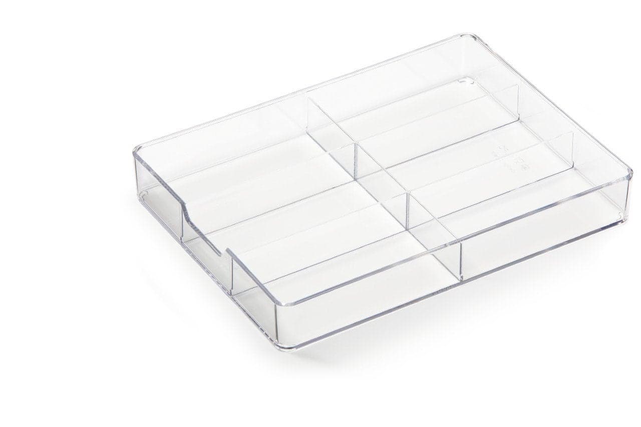 Durable Coffee Point Caddy Drawer Insert Perfect for Organizing Small Office Supplies or Coffee Pods Capsules Tea Bags and More 13 Width x 19 Height x 95 Depth Transparent