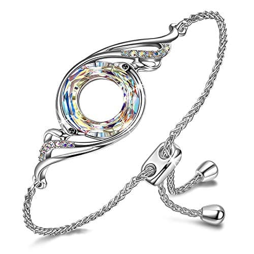 Kate Lynn Slider Bracelets for Women Crystal Bracelet Jewelry Birthday Gifts for Women Wife Grilfriend Christmas Mothers Day Gift for Mom Daughter Valentines Day Gifts