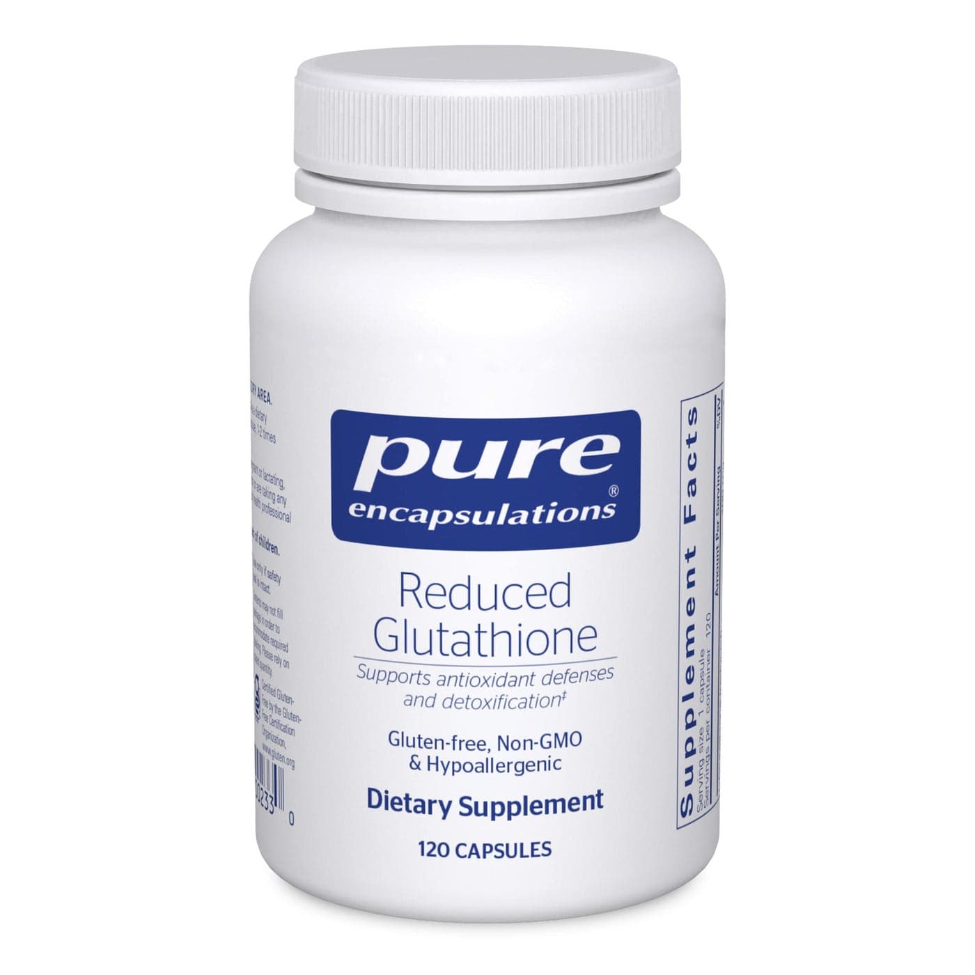 Pure Encapsulations Reduced Glutathione Hypoallergenic Antioxidant Supplement to Support Liver and Cell Health 120 Capsules