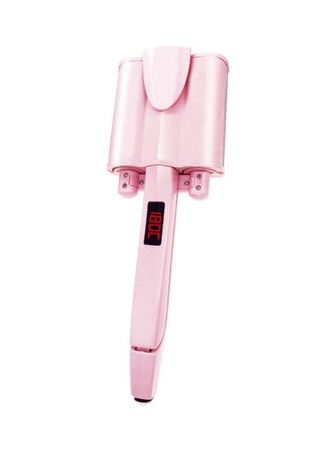 Egg Roll Water Corrugated Curling Iron Pink