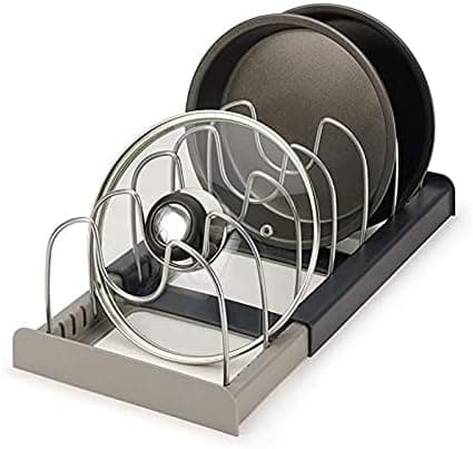 ISTARA Retractable Lid Holder Multifunction Steamer Holder Pan Glasses Holder Flexible Dish Storage Rack Storage Rack