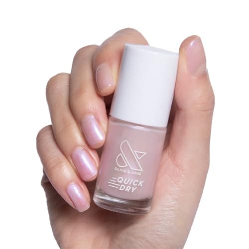 Olive June Quick Dry Nail Polish Instant FastDrying Smudgeproof 15free Vegan CrueltyFree Lasts up to 5 Days SalonQuality Manicure Pedicure at Home Baroque Pearly Iridescent