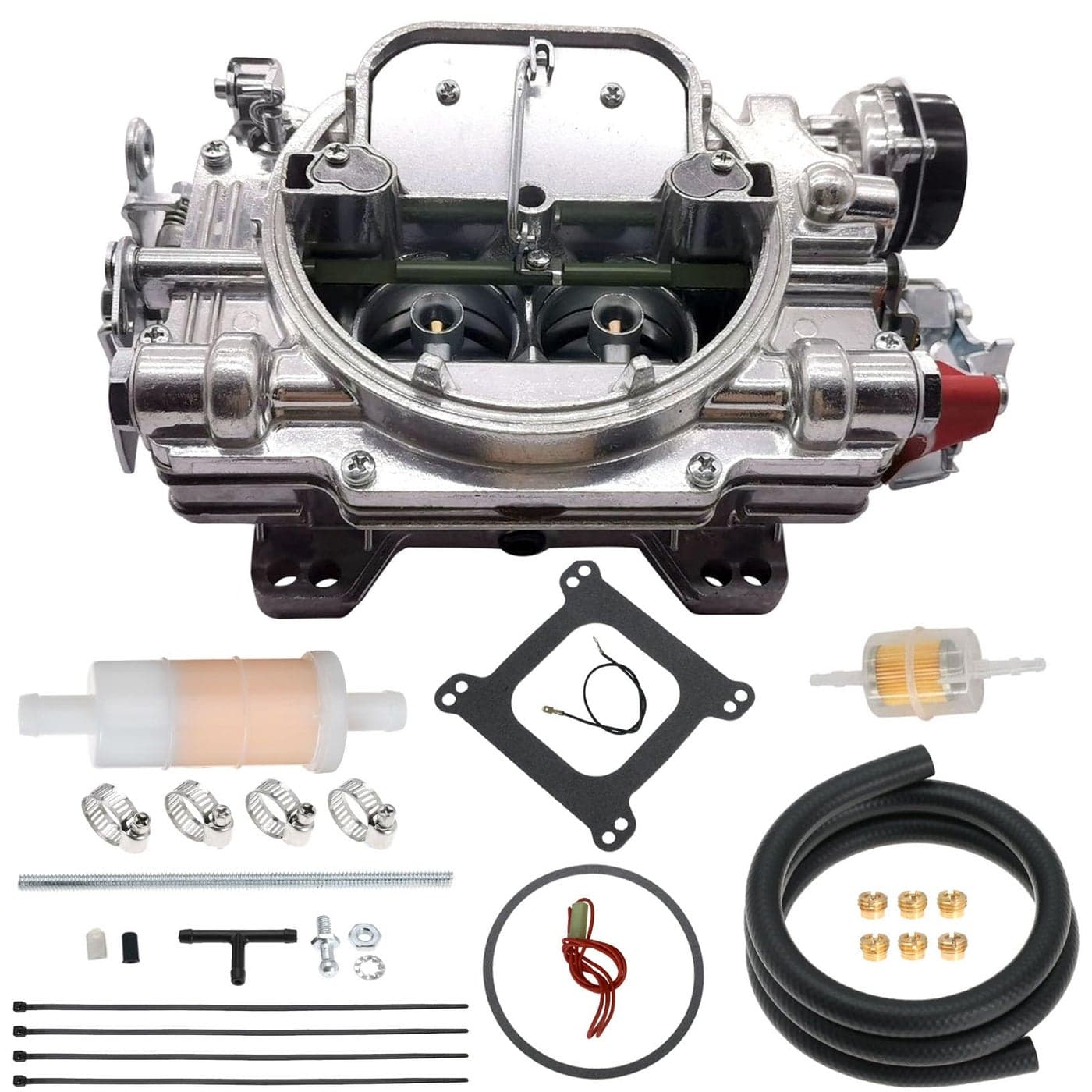 Trucktok 1403 Carburetor Performer Replacement for 4 Barrel 500 CFM Square Bore Air Valve Electric Choke Carburetor NO EGR