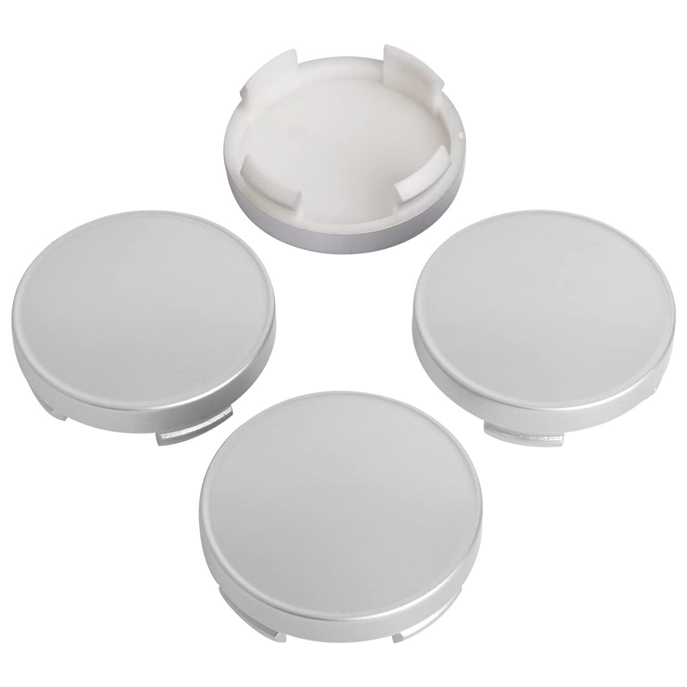 KitsPro 215Inch 55MM Wheel Center Caps for Ford Edge Escape Focus Fusion Rim Hub Caps 6M21 1003 AA Pack of 4 Silver Outer 55MM Inner 51MM