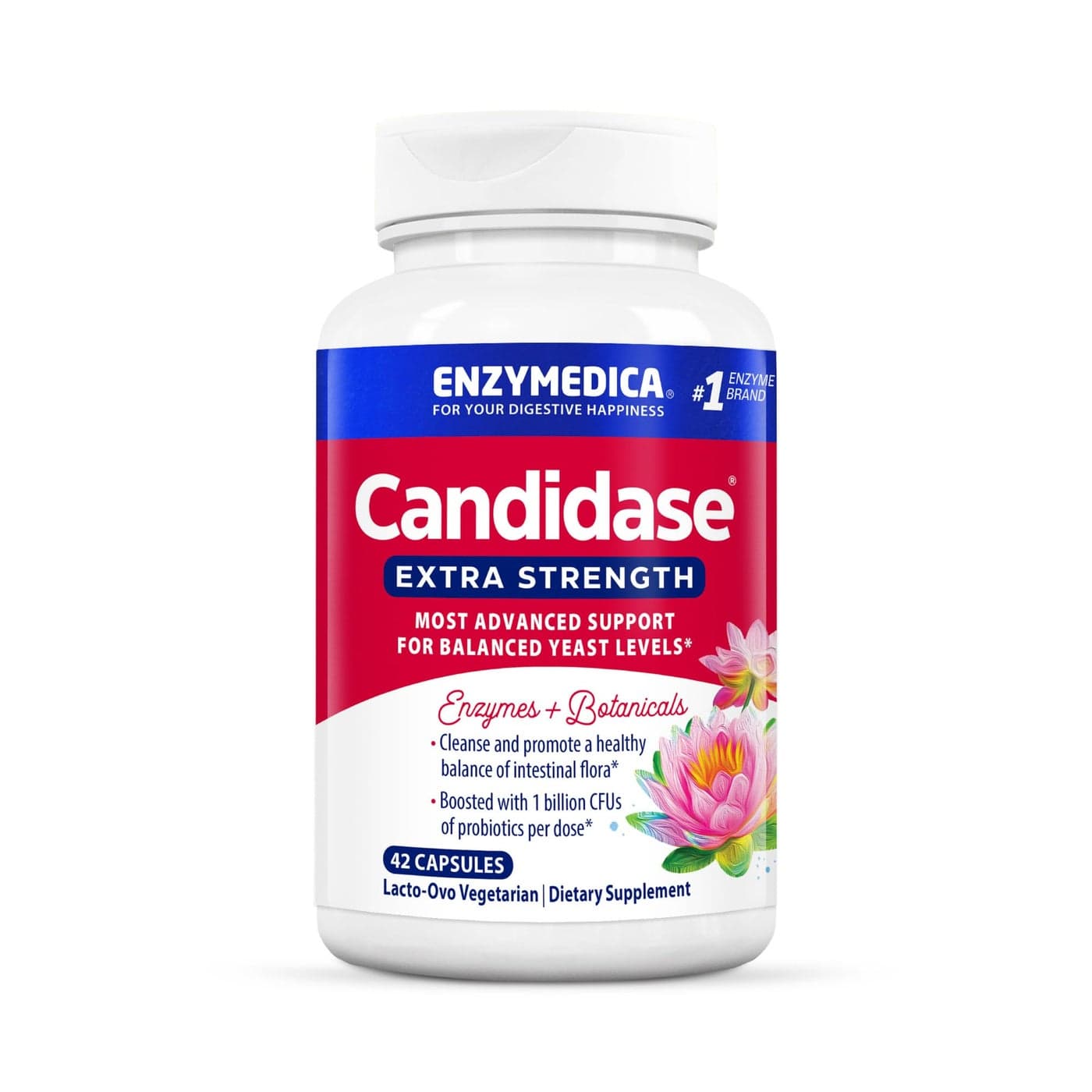 Enzymedica Candidase Extra Strength Support for Balanced Yeast Levels 42 Capsules