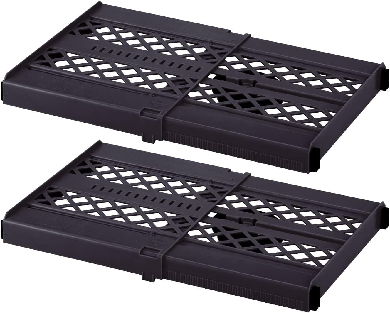 LockerMate AdjustAShelf Locker Shelf Extends to Fit Your Locker Easy to Use Perfect for School Office Gym Black 2Pack