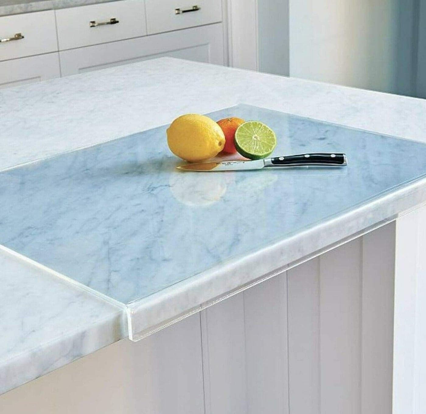 Clear Cutting Board for Kitchen with Lip with Non Slip 24 Wide x 18 Long AZM Displays