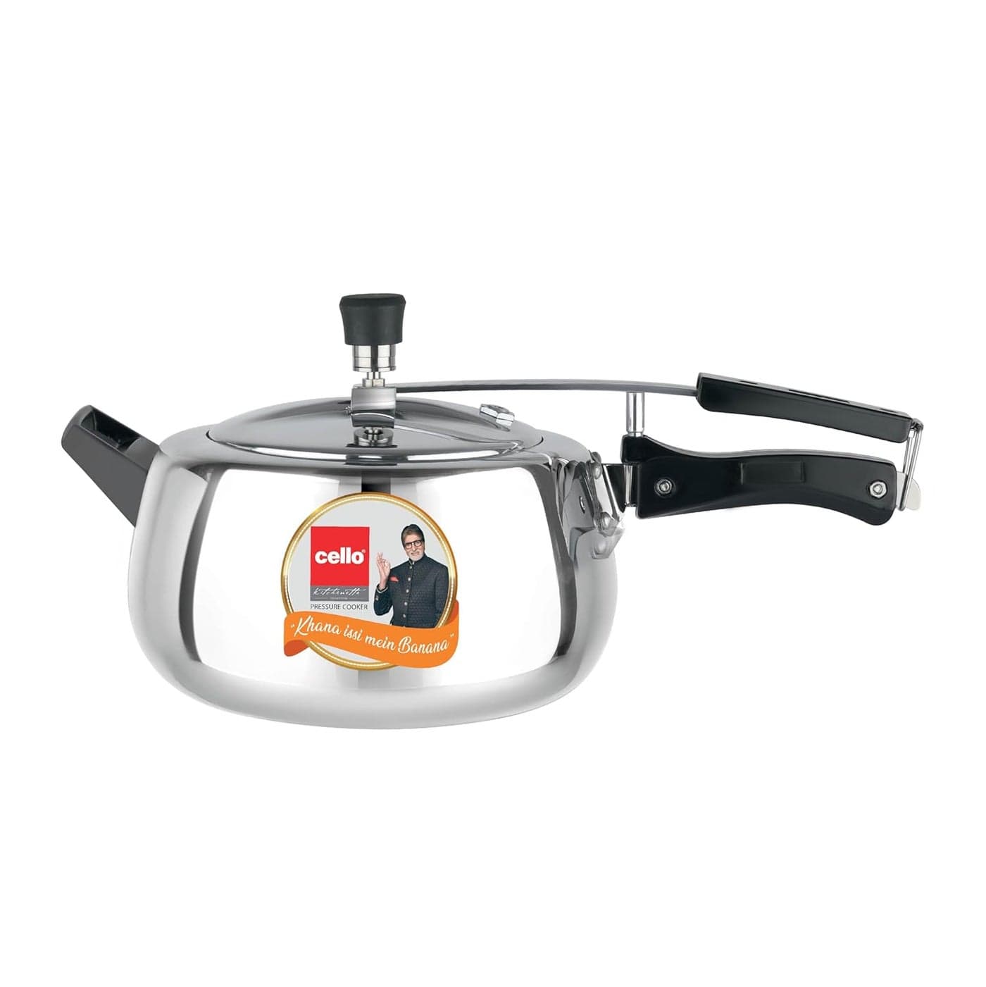 Chef Plus Stainless Steel With Inner Lid Encapsulated Pressure Cooker Induction Compatible Gas Stove Compatible Healthy Cooking Silver 5 Litre
