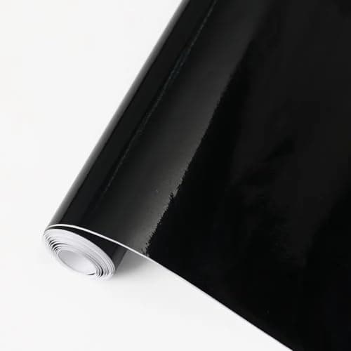 SUNBIRD Black Car Wrap Vinyl Roll with Air Release DIY Styling Self Adhesive Motorbike Car Sticker Decal (24in x 12ft, Black Glossy)
