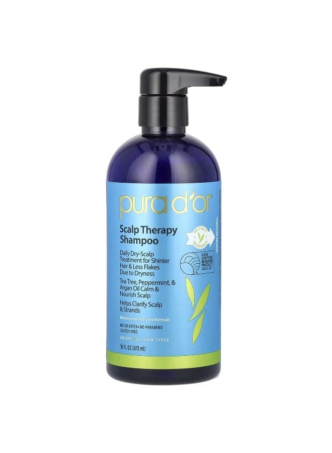 Pura D'or, Scalp Therapy Shampoo, All Hair Types, 16 fl oz (473 ml)