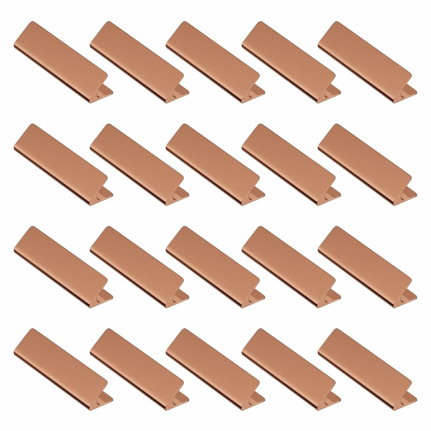 LAPO 20 Pack Premium Kitchen Profile Handle Cabinet Door Handle and Office Drawer Profile Handle Furniture Aluminium Finish Drawer Handle 4 Inch Rose Gold Color