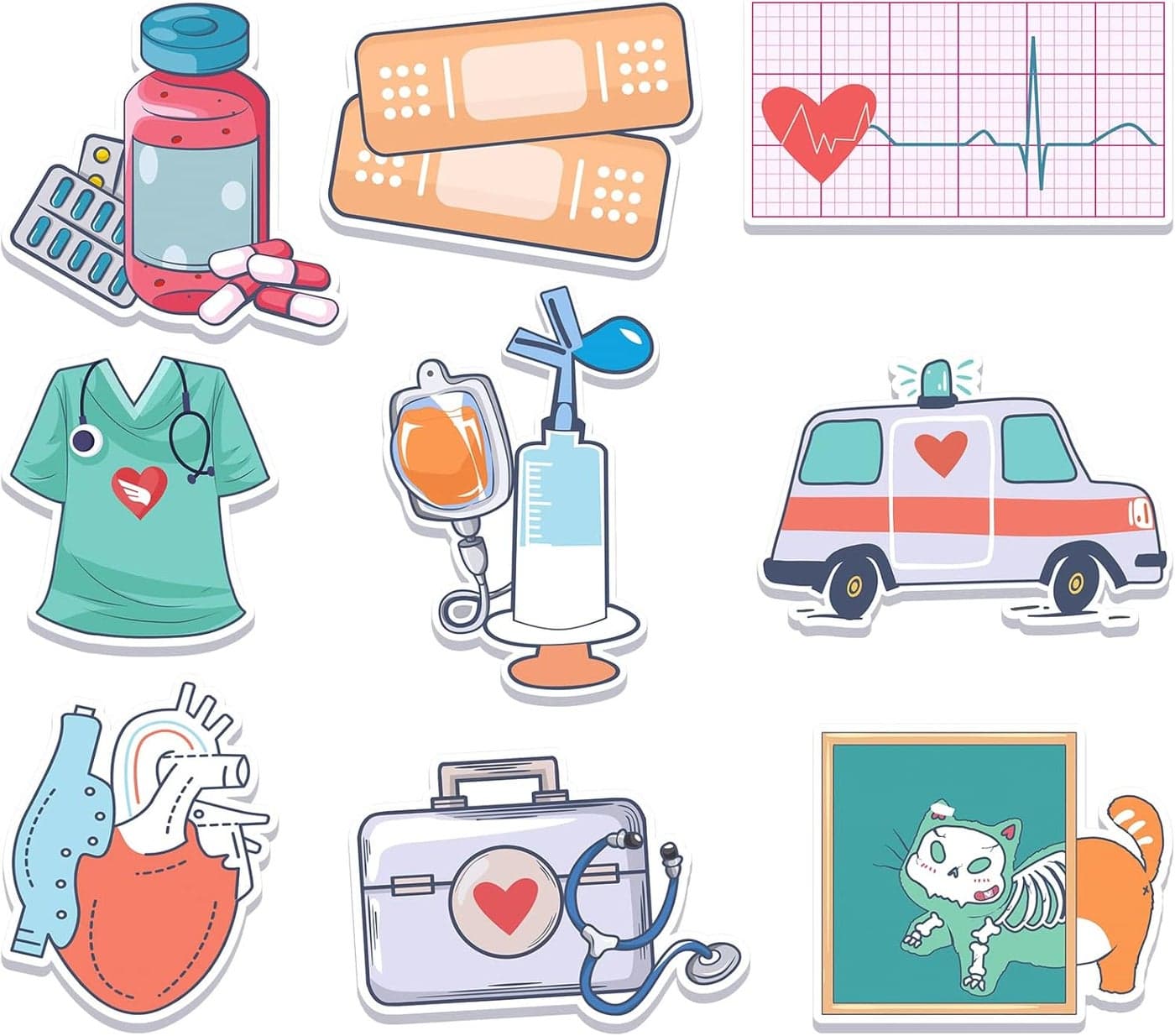 18 Pcs Mini Funny Nurse Sticky Notes Nursing Student Essentials Cute School Gifts Stationary Booklet Self Stick Notepad for Hospital School Students Supplies