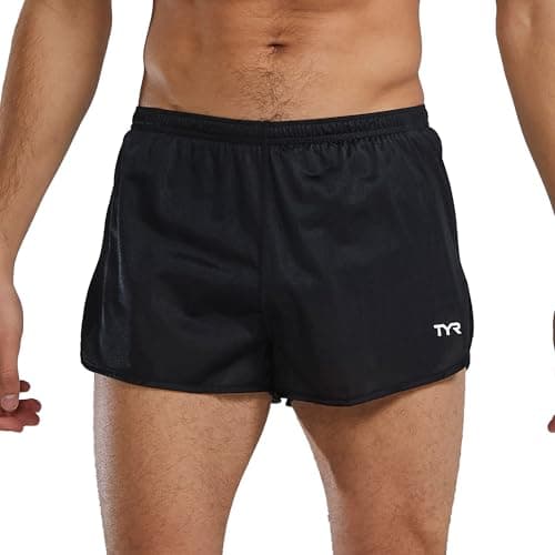 TYR mens Flats Swim Short Resistance Short, Black, Small US