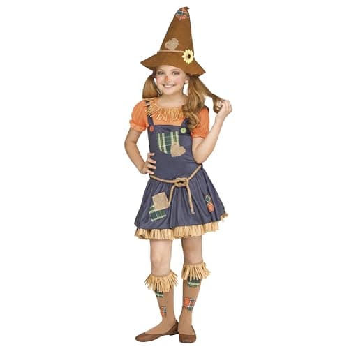Fun World Sweet Scarecrow Girls Costume Medium Blue