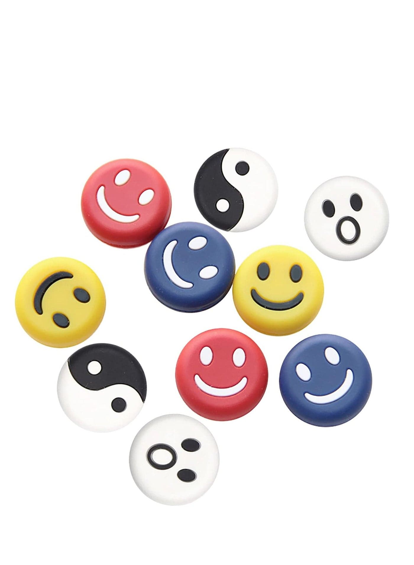 Tennis Racket Vibration Dampeners, 10 Pcs Colorful Silicone Shock Absorbers for Strings, Great Players
