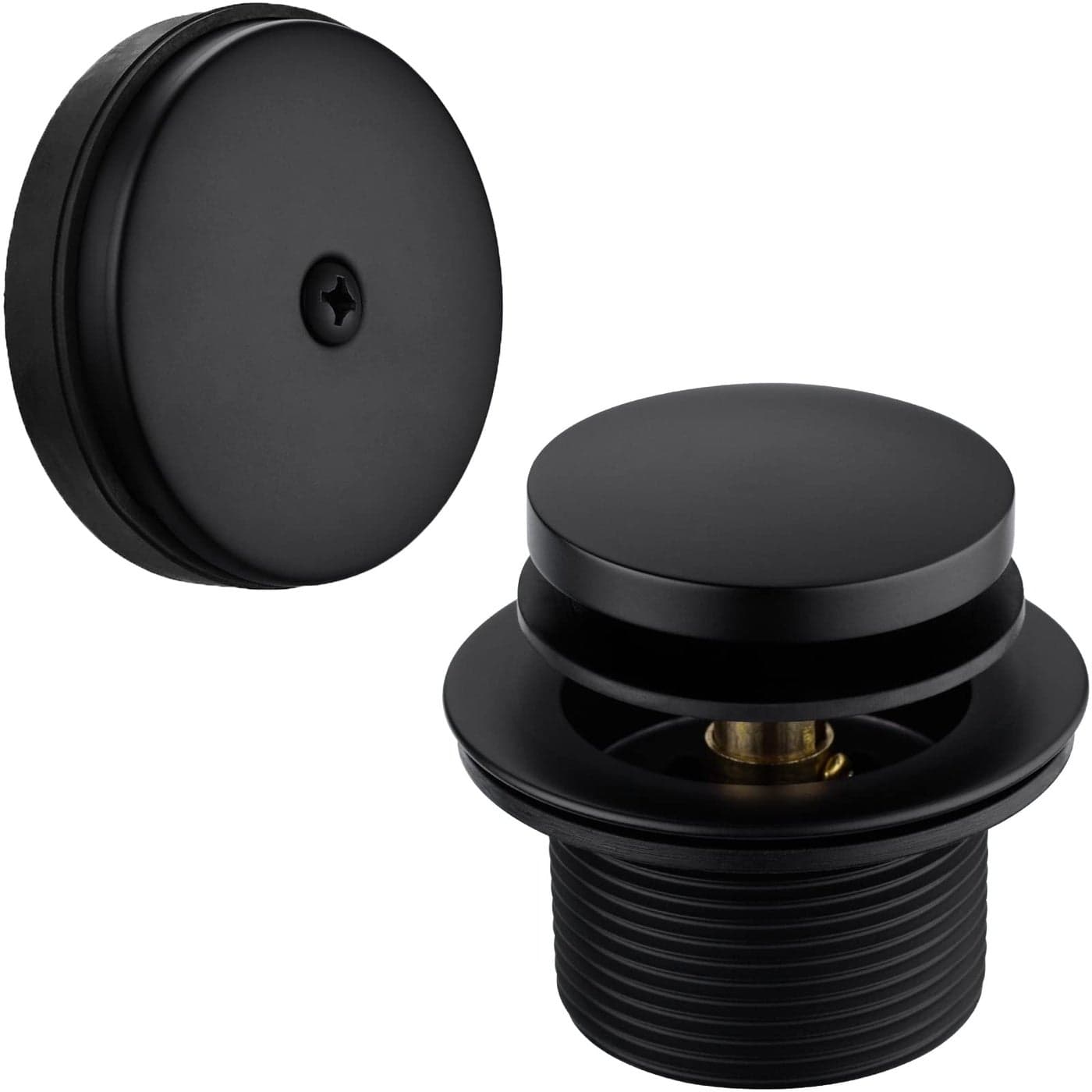 BESTILL TipToe Bathtub Drain Bath Tub Trim Set Conversion Kit with Overflow Faceplate Matte Black
