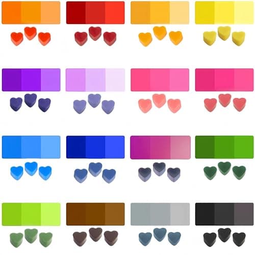 RU HANDMADE Premium Candle Wax Dye Chips 16 Colors Highly Concentrated Coloring for Soy Candle Making