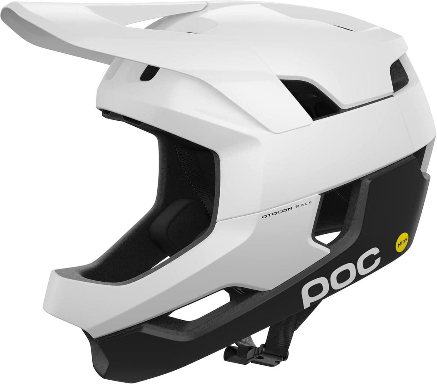 POC Otocon Race MIPS Full Face Helmet - Hydrogen White/Uranium Black Matt