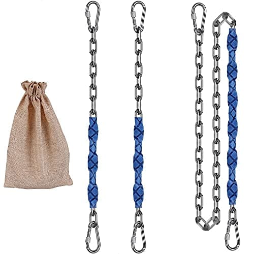 Dakzhou ZGCY 2 Stainless Steel Chains 84 Swing Chains Heavy Duty Swing Hardware4 Quick Connection Buckles Indoor and Outdoor Playground Swings hammocks sandbags 1000 lb Capacity