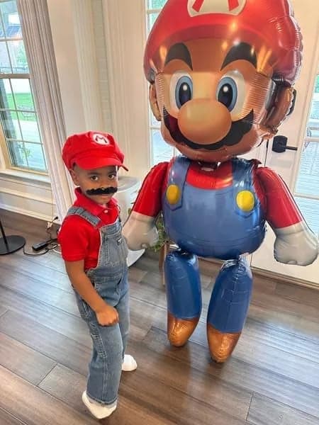 Atpata Funky 5 feet Super Mario Foil Balloon JumboSized Vibrant Design for Ultimate Super Mario Theme Birthday Party Decorations Easy Inflation for Gaming Enthusiasts