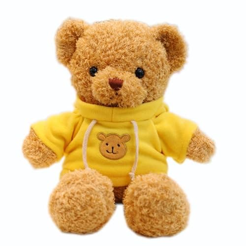 YUKOUQIAN Teddy Bear Stuffed Animal Cute Teddy Bears Plush Toy 11.8 inch for Girls Boys (Yellow Teddy Bear)