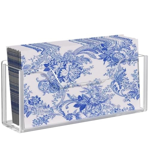 Acrylic Guest Towel Holder for Bathroom, Clear Splash-proof Napkin Holder, Disposable Hand Towel Holder, Vertical Napkin Holder, Dining Table Napkin Dispenser for Home, Hotel, Office, Bar