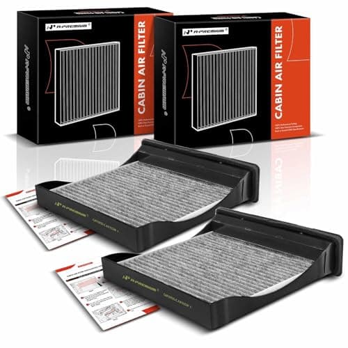 A-Premium 2-PC Cabin Air Filter w/Activated Carbon Compatible with Subaru Model - Crosstrek 2016-2017, Forester 2009-2018, Impreza 2008-2016, WRX 2012-2021, XV Crosstrek 2013-2015 - Behind Glove Box