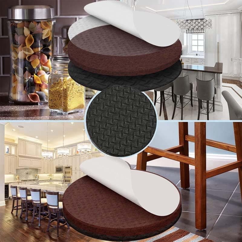 DIY Crafts 16 Pcs, 75mm, 3 INCH Non Slip Furniture Pads/Gripper Feet Self Adhesive Rubber Floor Protectors, Round, Feet Wood Floors Best Furniture Pads Floors Protect Your Hard Floor (16, 3 INCH)