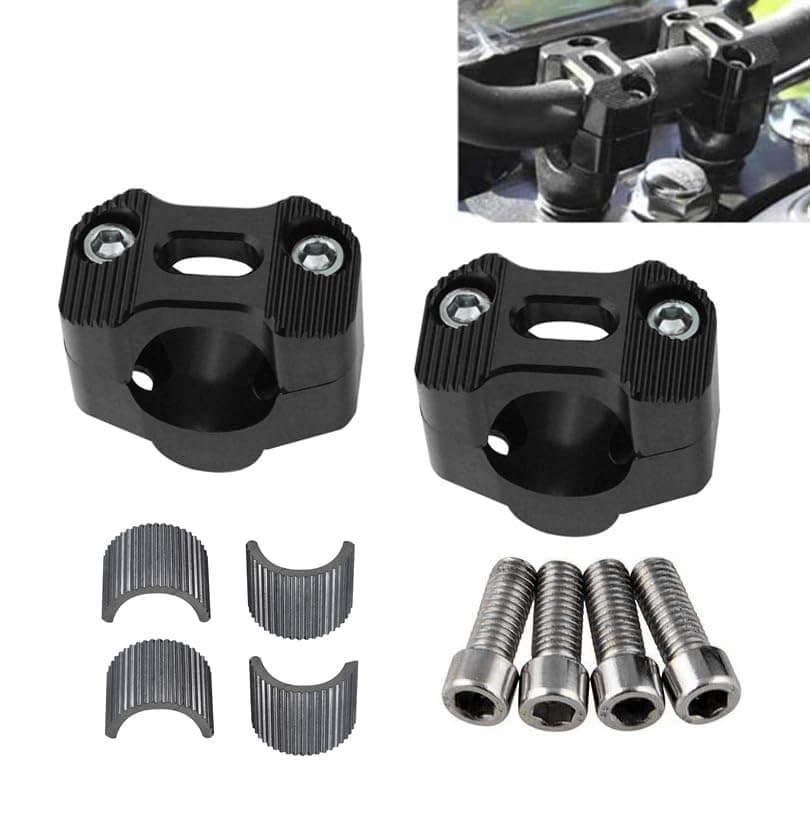 Universal Motorcycle 78 1 18 22MM 28MM CNC Aluminum Handlebar Handle Risers Adjustable Fat Bar Adapter Mount Clamps Universal For EXC KLX KXF YZF CRF XR SX SXF XCW WR YZ Dirt Pit Bike Black