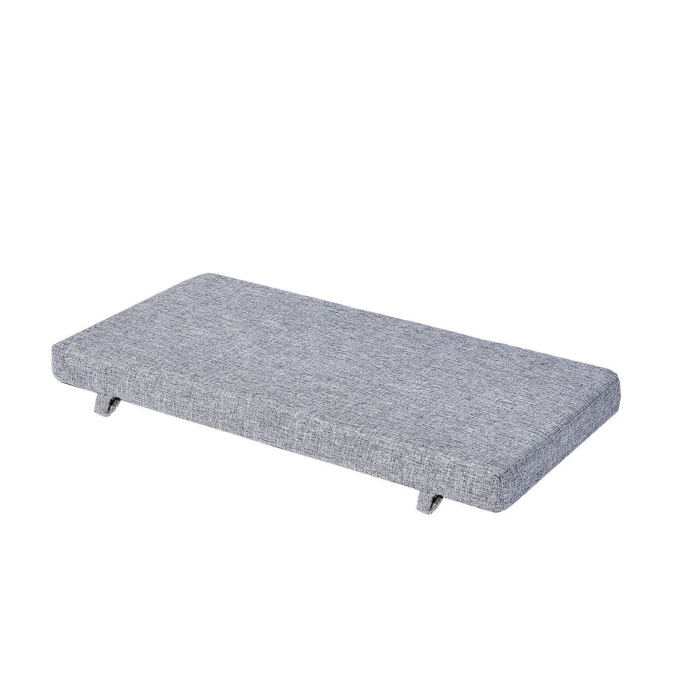 MICUSHION Piano Bench Cushion for Indoor Shoe Storage with Ties Non Slip Picnic Bench Pad for Kitchen Dining Table Seat 40 x14 inch Ash Grey