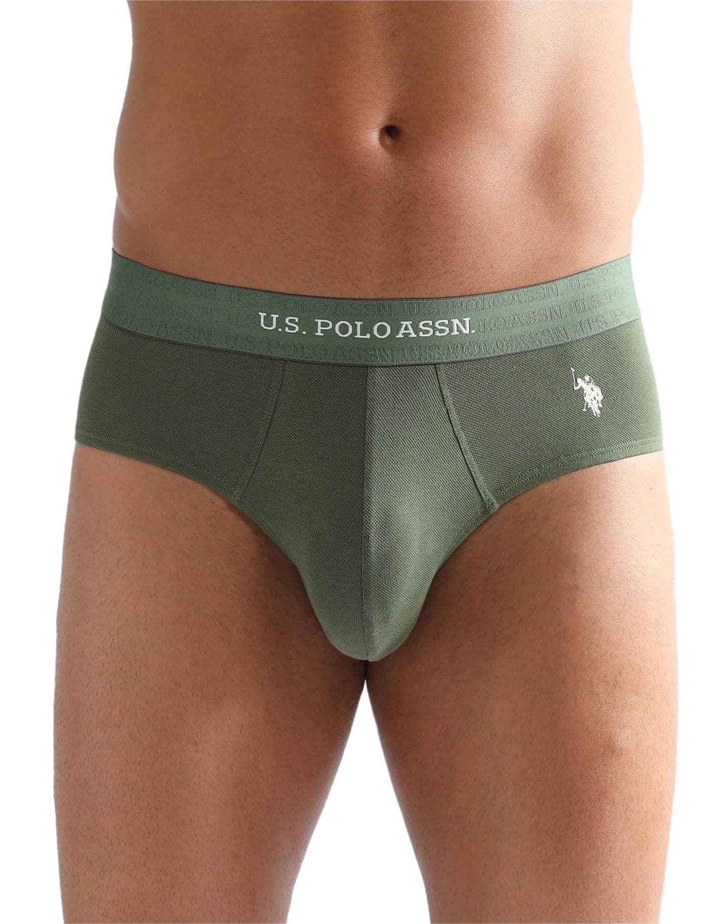 U.S. Polo ASSN. Mens EB006 Anti Microbial Essential 12 Hours Ultra Comfort Underwear Brief -Pack of 1
