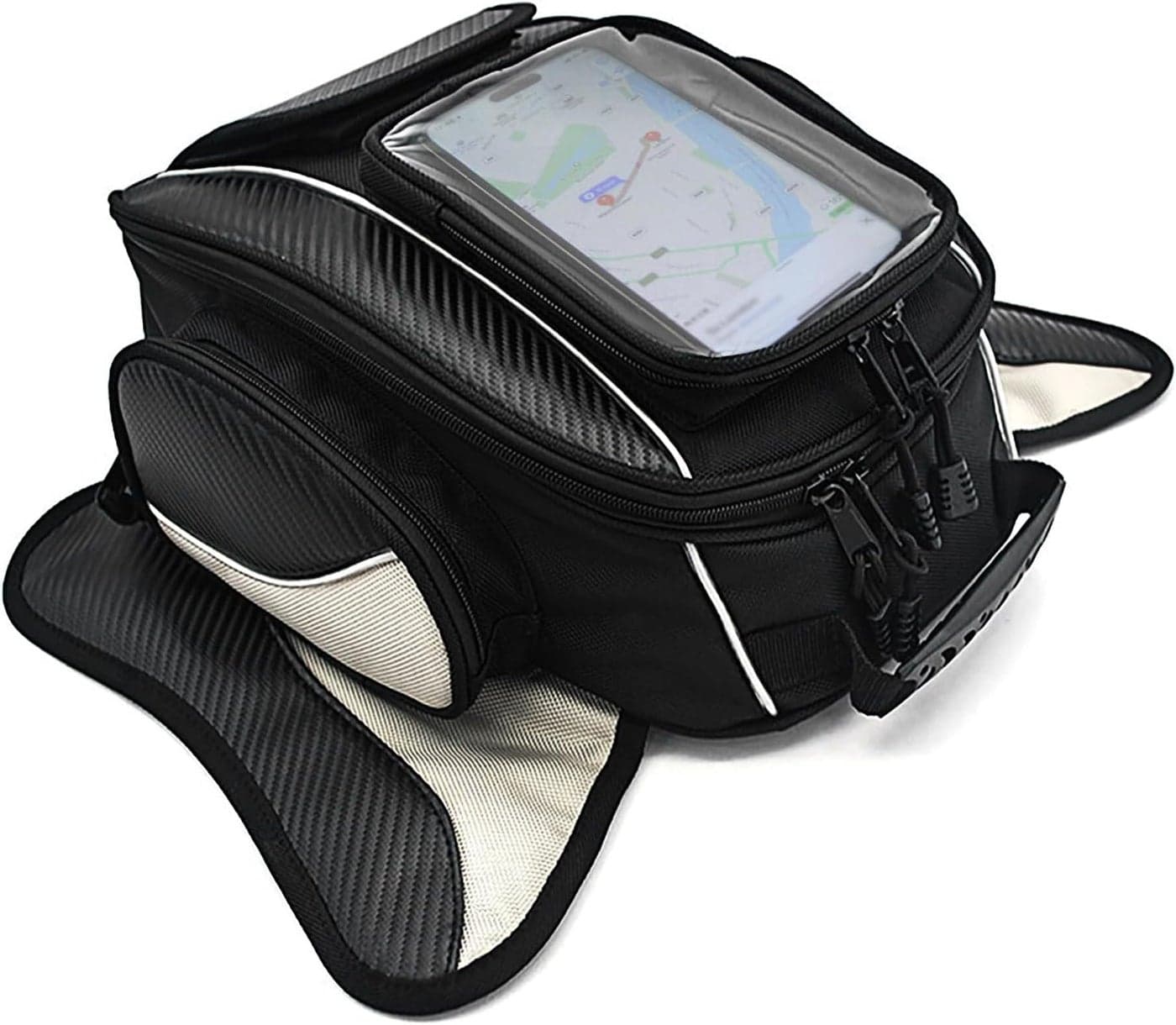 Dracarys Motorcycle Tank Bag - Waterproof Oxford Saddle Black Motorbike Bag - Universal Strong Magnetic Bag for Honda Yamaha Suzuki Kawasaki Harley