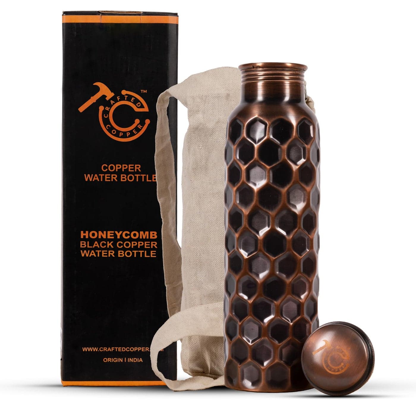Pure Copper Water Bottle For Drinking 34 Oz Extra Large Ayurvedic 100 Copper Vessel For Drinking Yoga Fitness and Daily Hydration Enjoy The Healthy Benefits 1000ml
