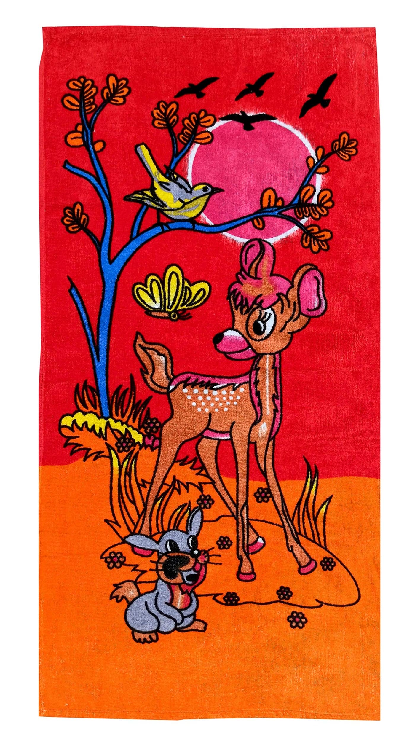 Mandhania Cotton Cartoon Printed Kids Bath Towels for Boys N Girls Pack of 1