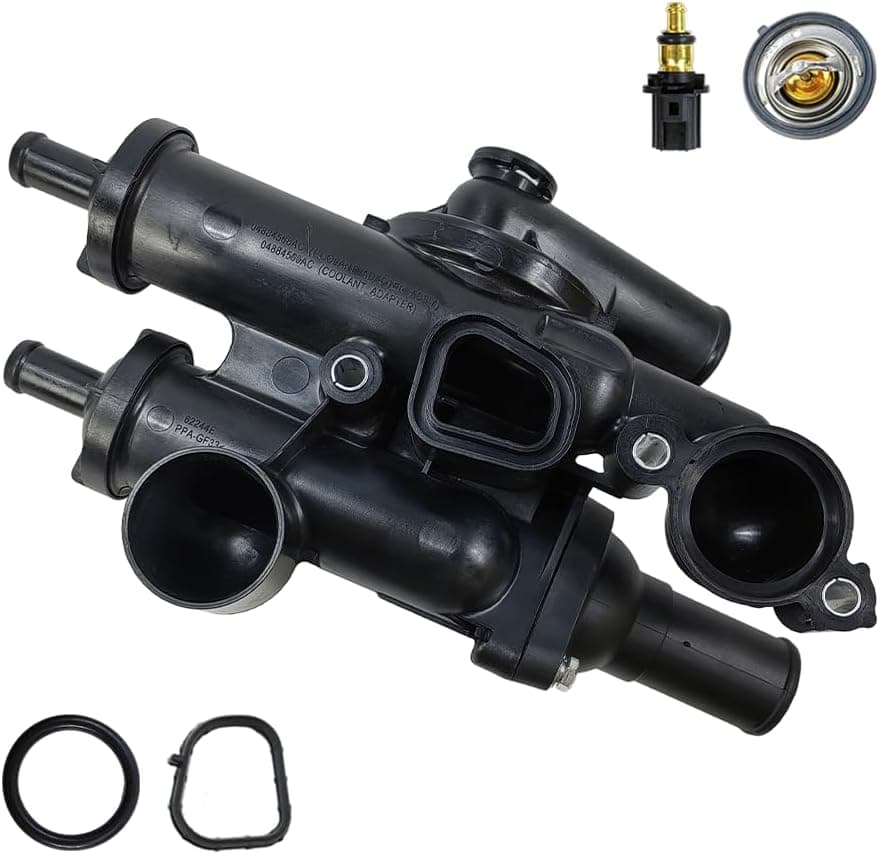 LLNSEAUTO Thermostat Housing Assembly Kit with Sensor for Chrysler, Dodge, Jeep