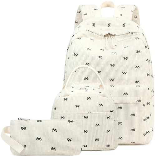 LEDAOU Backpack for Girls School Bag Kids Bookbag Teen Backpack Set Daypack with Lunch Bag and Pencil Case