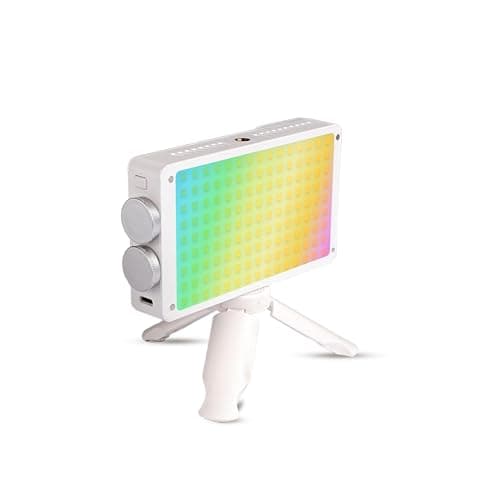 Digitek LED-D40W RGB LED Video Light with 174 LEDs, 2700K–7500K Temperature, 1–100% Luminance, 13 Creative Modes, Inbuilt 3200mAh Battery, Type-C Charging, Mini Tripod & Diffuser
