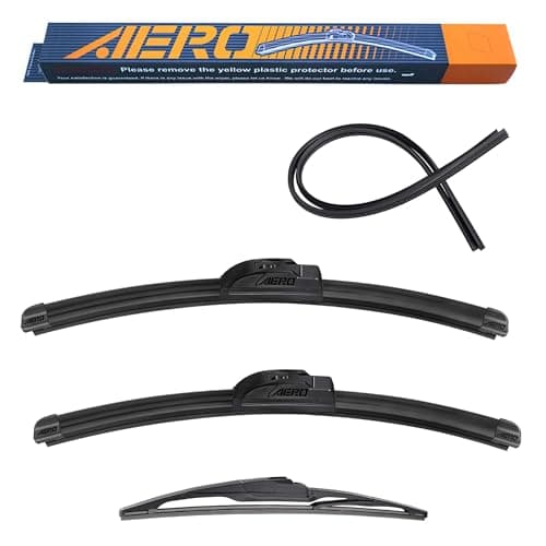 AERO Wipers Replacement for Honda CR-V CRV 2022 2021 2020 2019 2018 2017, 26"+17" Front + 12" Rear, Premium All-Season Windshield Wiper Blades with Extra Squeegee Refills + 1-Year Warranty (Set of 3)