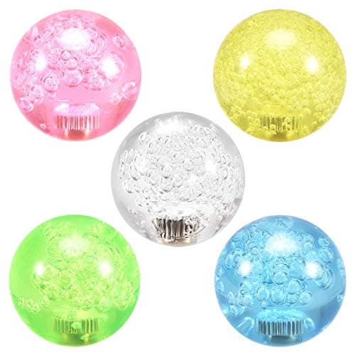 uxcell Joystick Ball Top Handle Rocker Round Head Arcade Game DIY Parts Replacement Crystal Pink Yellow Blue Green White 5Pcs