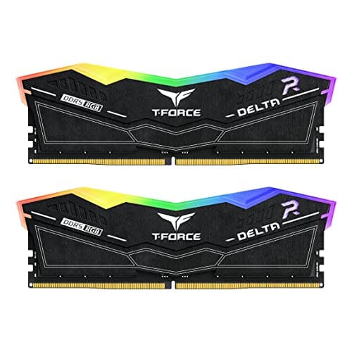 Teamgroup T-Force Delta Rgb Ddr5 Ram 48GB (2x24GB) 7200MHz PC5-57600 CL34 M-DIE Desktop Memory Module Ram for 600 700 Series Chipset XMP 3.0 Ready Black FF3D548G7200HC34ADC01