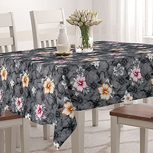 Star Weaves Dining Table Cover 6 Seater Printed Table Cover Without Lace Size 60"x90" Inches - Waterpoof & Dustproof High Qualtiy Made in India Table Cover,KUM87